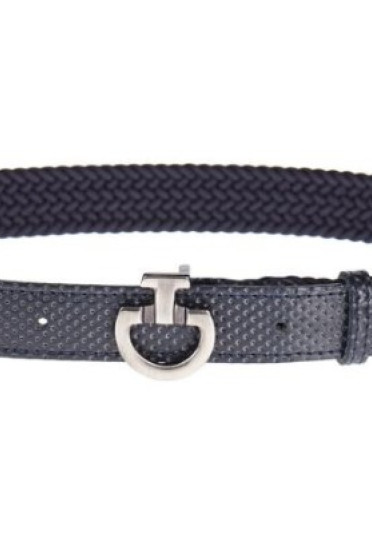 Cavalleria Toscana Print Elastische Leren Riem.