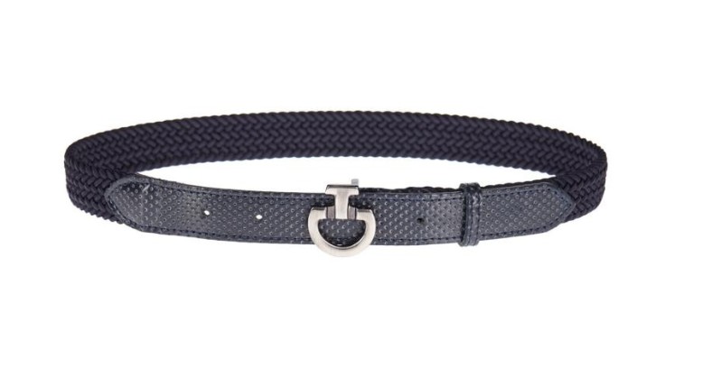 Cavalleria Toscana Print Elastische Leren Riem.