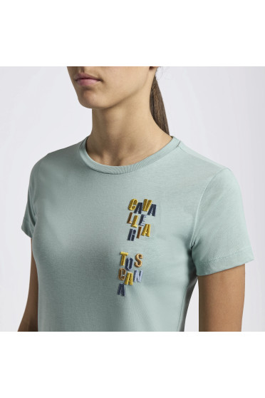 Cavalleria Toscana Meisjes T-Shirt Multicolor Embroidery - Groen Cavalleria Toscana Meisjes T-Shirt Multicolor Embroidery - Groen