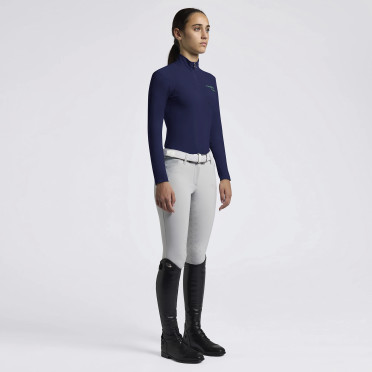 Cavalleria Toscana Meisjes Trainingsshirt Micro Perorated - Navy Cavalleria Toscana Meisjes Trainingsshirt Micro Perorated - Navy