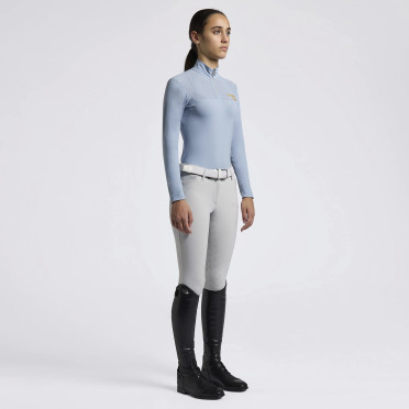 Cavalleria Toscana Meisjes Trainingsshirt Micro Perorated - Lichtblauw Cavalleria Toscana Meisjes Trainingsshirt Micro Perorated - Lichtblauw