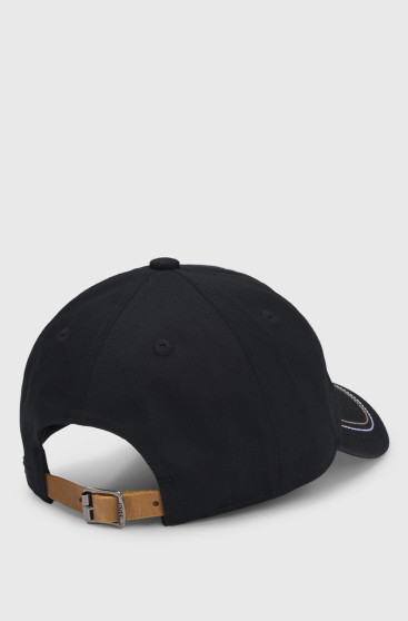 CAP LEATHER VINTAGE PATCH BLACK