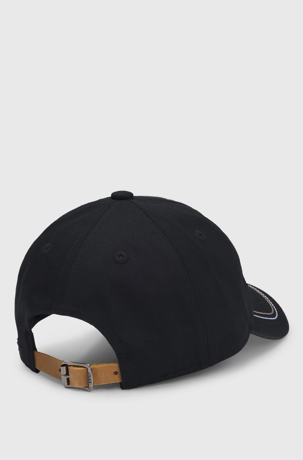 CAP LEATHER VINTAGE PATCH BLACK