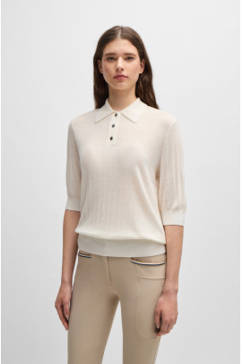 COREY KNITWEAR POLO SOFT CREAM