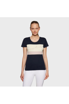 Samshield Women's T-Shirt Alba Metals Dots - Navy/Powder Pink