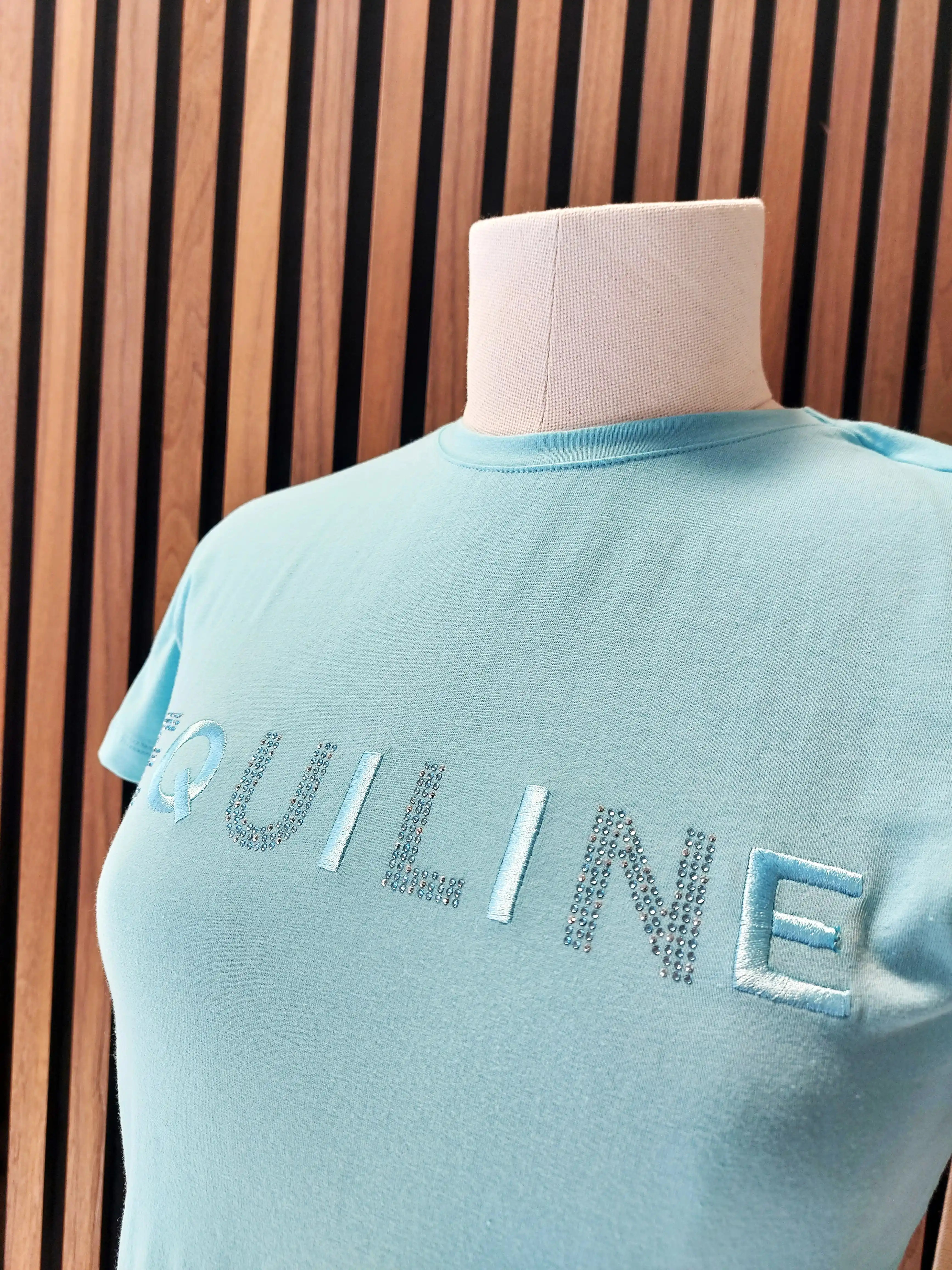 Equiline Women's T-Shirt Gelig Glamour - Tibetan Stone Equiline Women's T-Shirt Gelig Glamour - Tibetan Stone