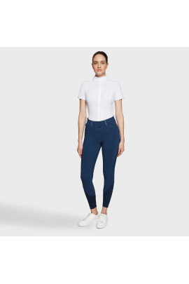 Samshield Women's Riding Breeches Claranova Full Grip - Celestial Blue