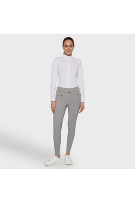 Samshield Women's Riding Breeches Claranova Full Grip - Mineral