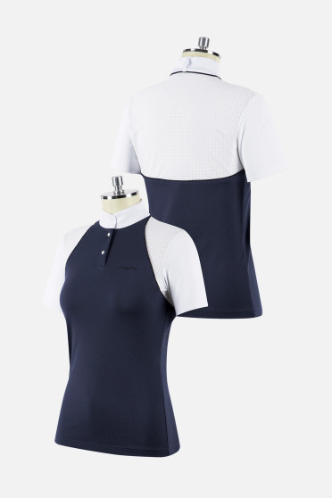 Cavalleria Meisjes Wedstrijdshirt Jersey Bib S/S – Lichtblauw | Comfort & Stijl voor Wedstrijden