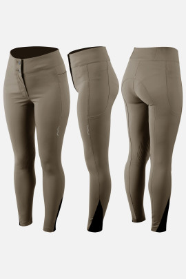 Animo Dames Rijbroek Nedgar Knie Grip High Waist - Beige