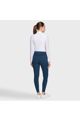 Samshield Women's Riding Breeches Clara Premium Full Grip - Celestial Blue