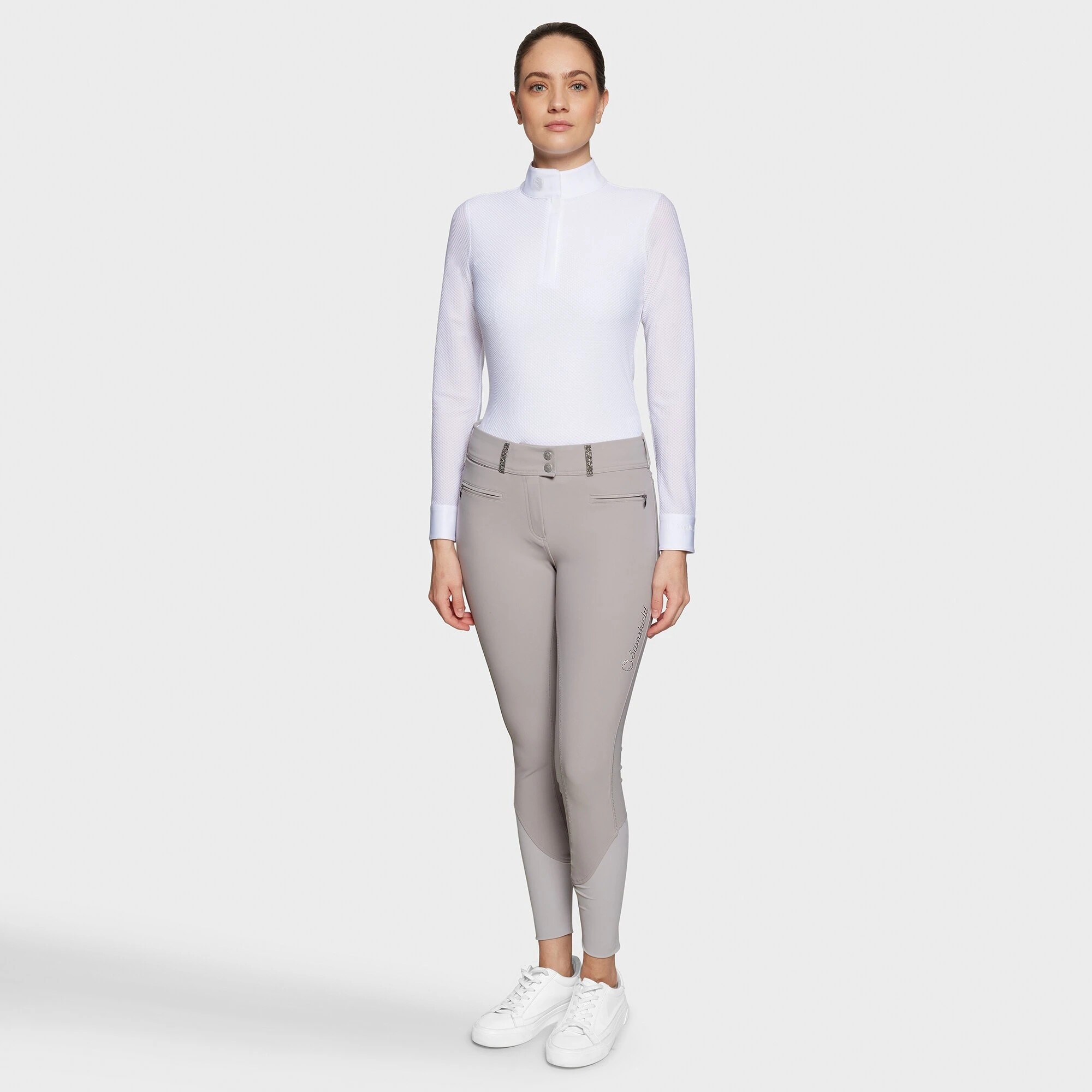 Samshield Women's Riding Breeches Clara Premium Knee Grip - Mineral