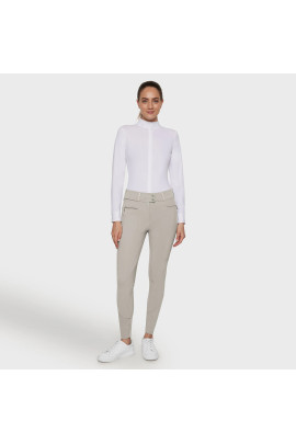 Samshield Women's Riding Breeches Claranova Knee Grip - Beige