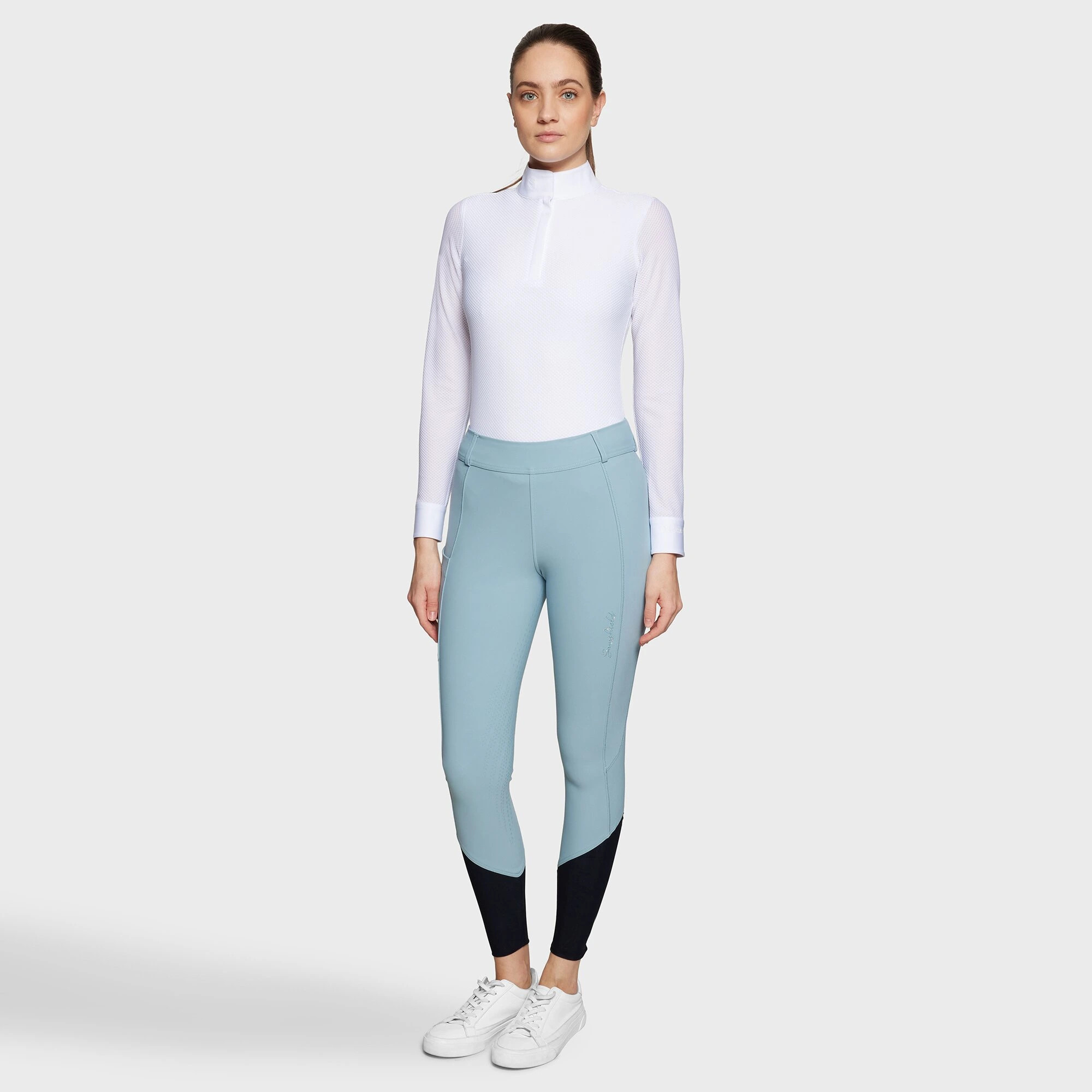 Samshield Women's Riding Breeches Tallia Full Grip - Spring Sky