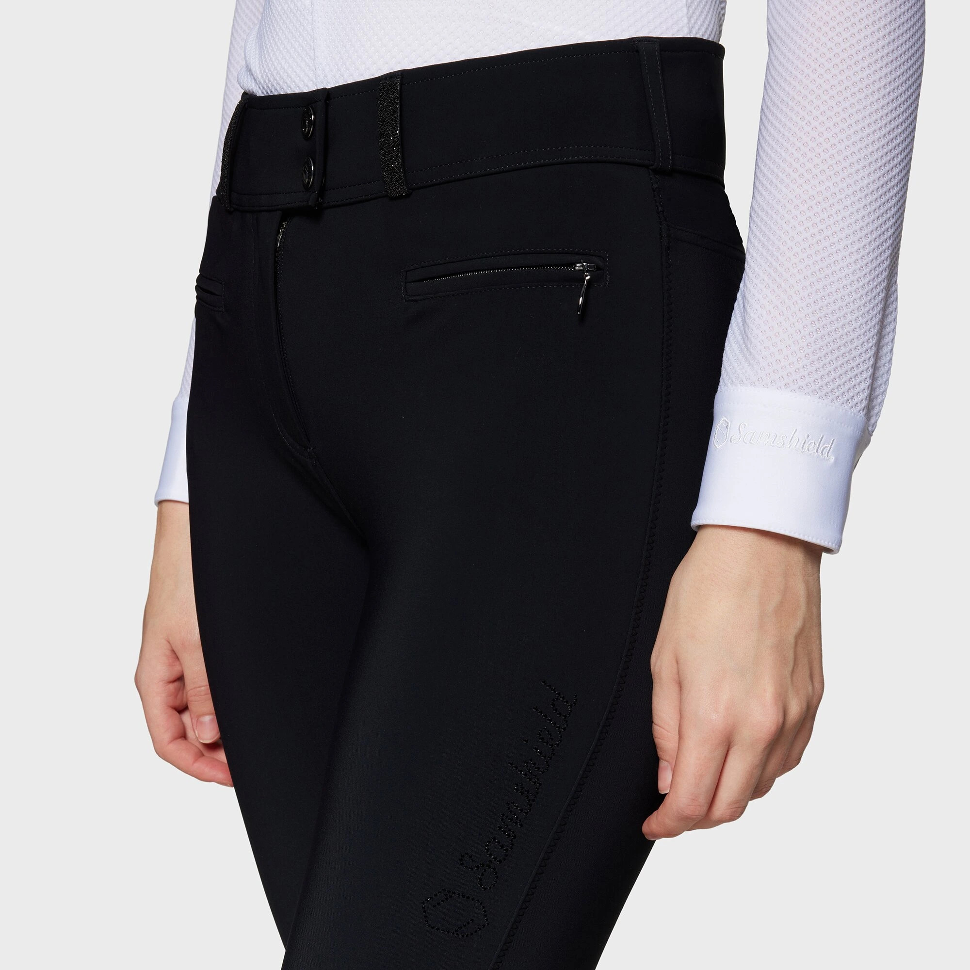 Samshield Dames Rijbroek Claranova Knie Grip - Zwart Samshield Dames Rijbroek Claranova Knie Grip - Zwart