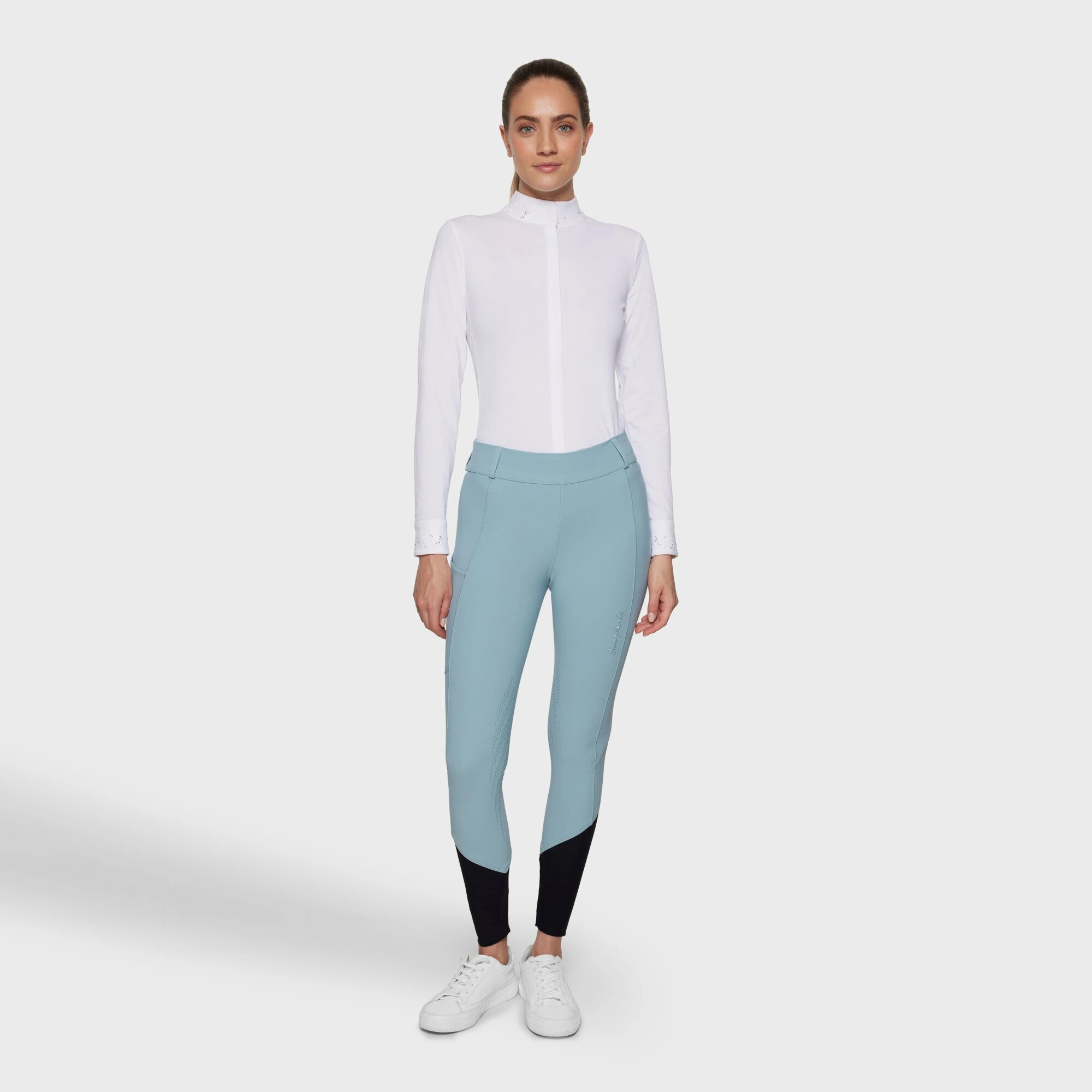 Samshield Women's Riding Breeches Tallia Knee Grip - Spring Sky