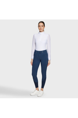Samshield Women's Riding Breeches Claranova Knee Grip - Celestial Blue