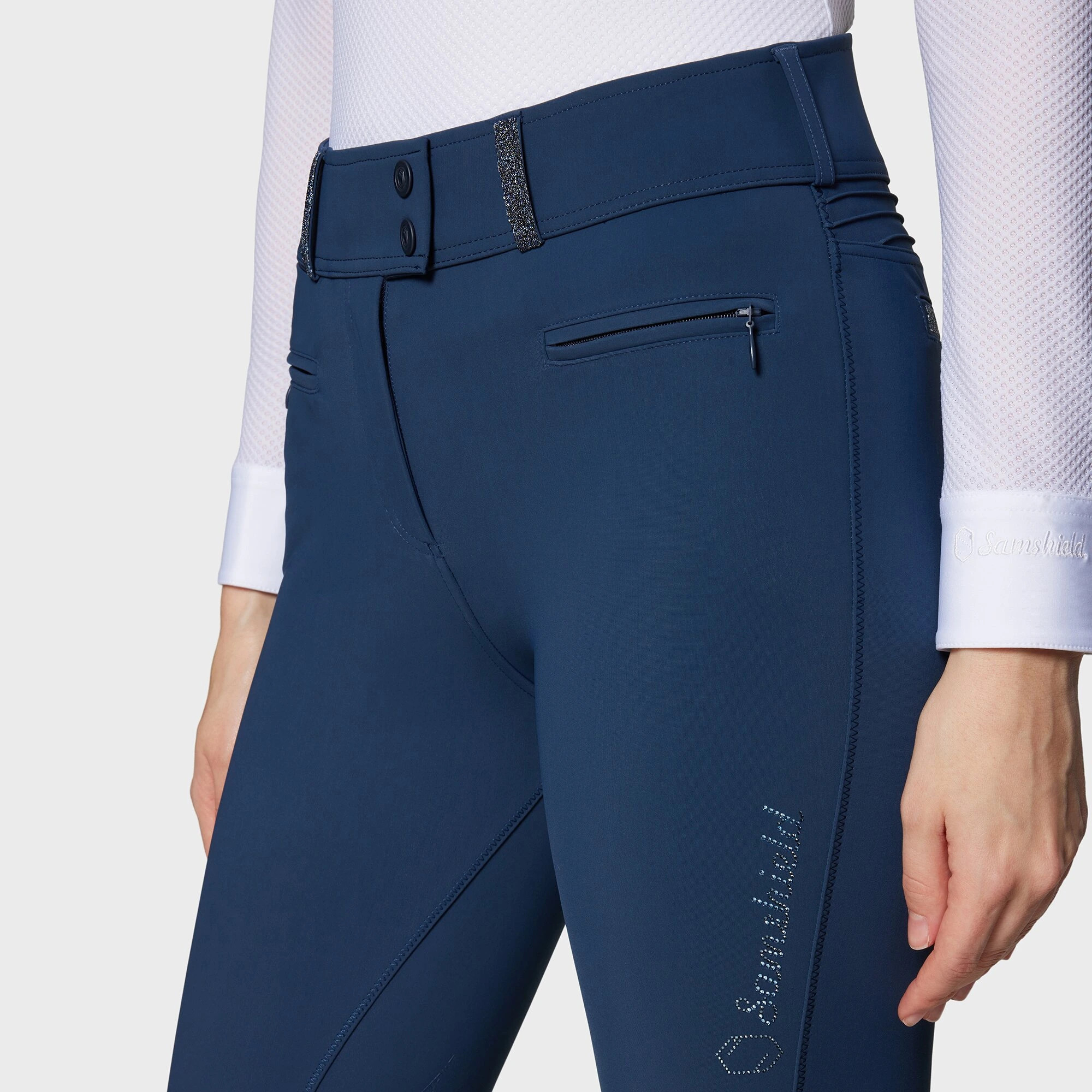 Samshield Dames Rijbroek Claranova Knie Grip - Celestial Blue