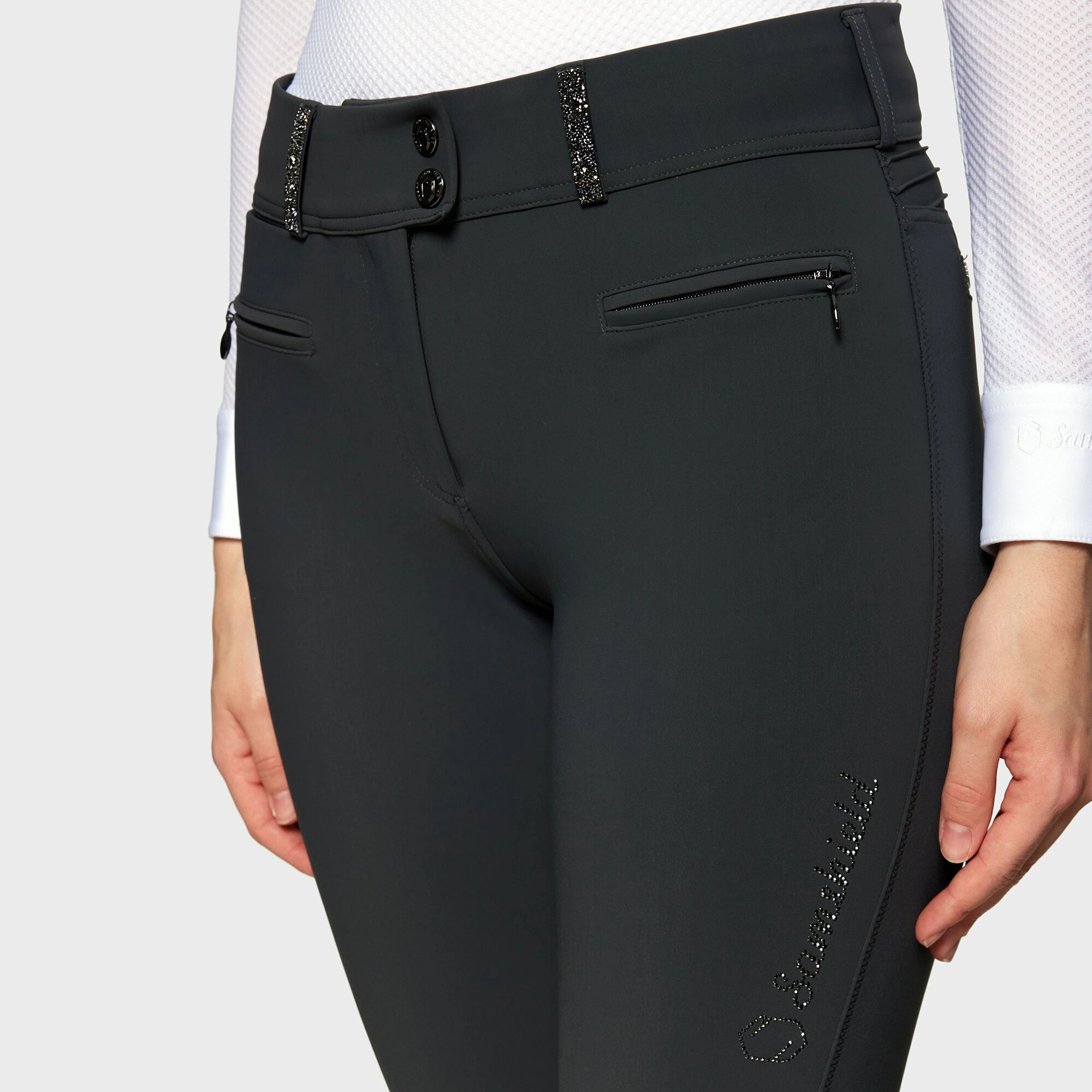 Samshield Women's Riding Breeches Clara Premium Full Grip - Anthracite