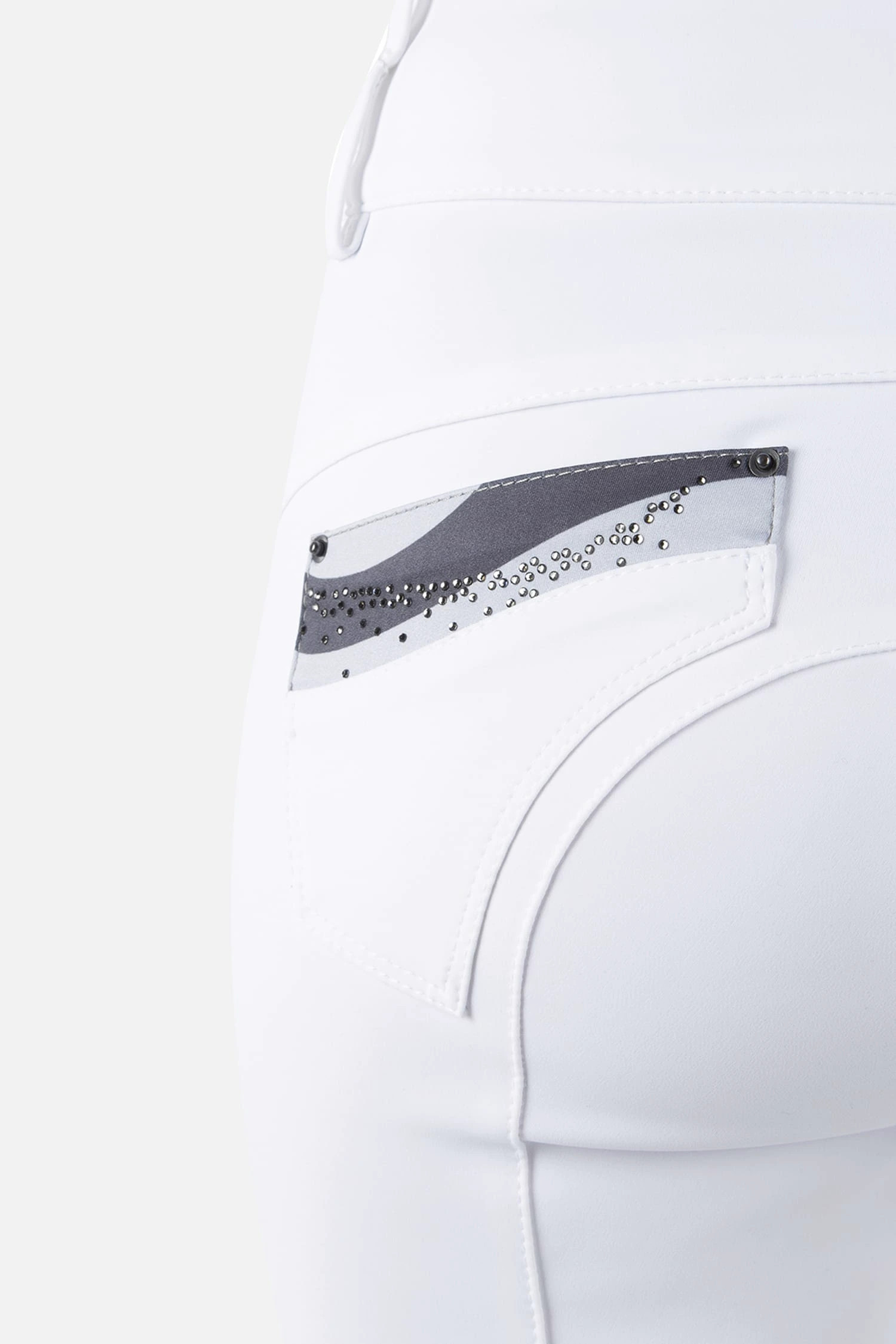 Animo Dames Rijbroek Namica Knie Grip High Waist - Wit