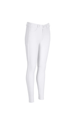 Pikeur Kinder Rijbroek New Brooklyn SD Mid Waist Knie Grip - Wit