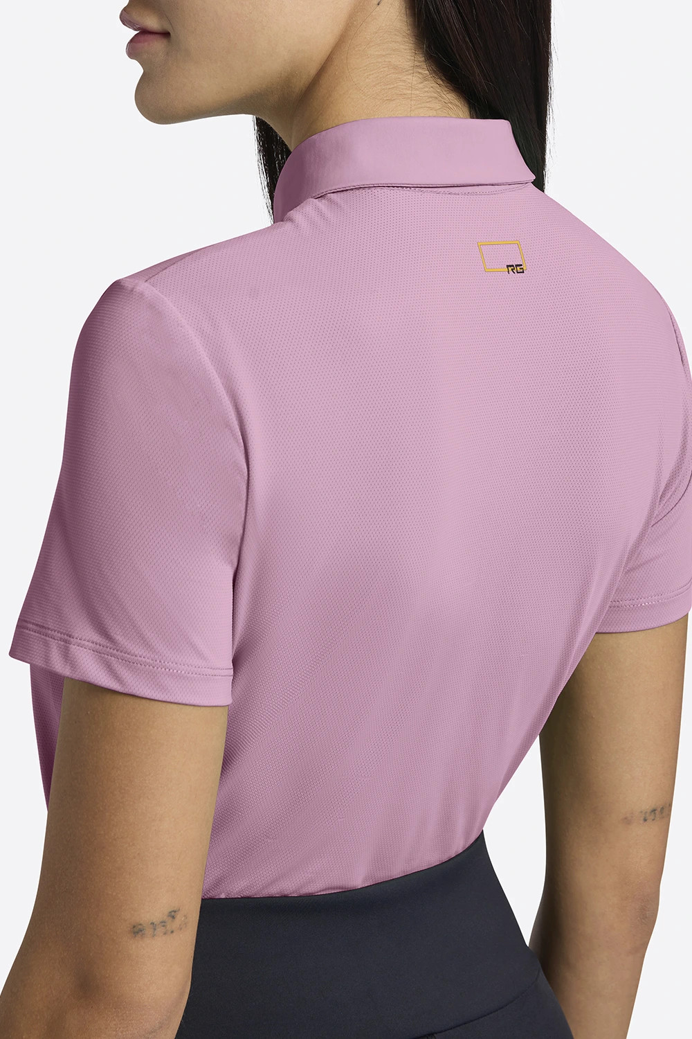 RG Italy Dames Poloshirt Micro Perforated Jersey - Roze RG Italy Dames Poloshirt Micro Perforated Jersey - Roze