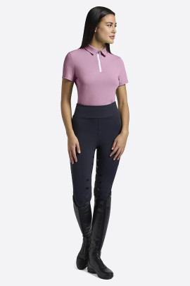 RG Italy Women's Poloshirt Micro Perforated Jersey - Pink