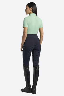 RG Italy Women's Poloshirt Micro Perforated Jersey - Mint