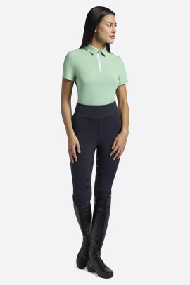 RG Italy Women's Poloshirt Micro Perforated Jersey - Mint
