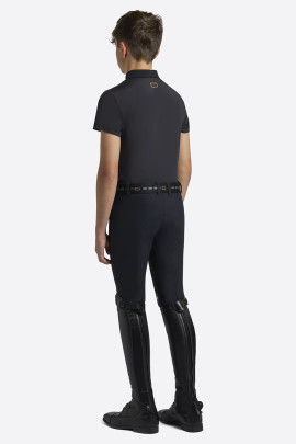 RG Italy Jongens Poloshirt Micro Perforated Jersey - Navy