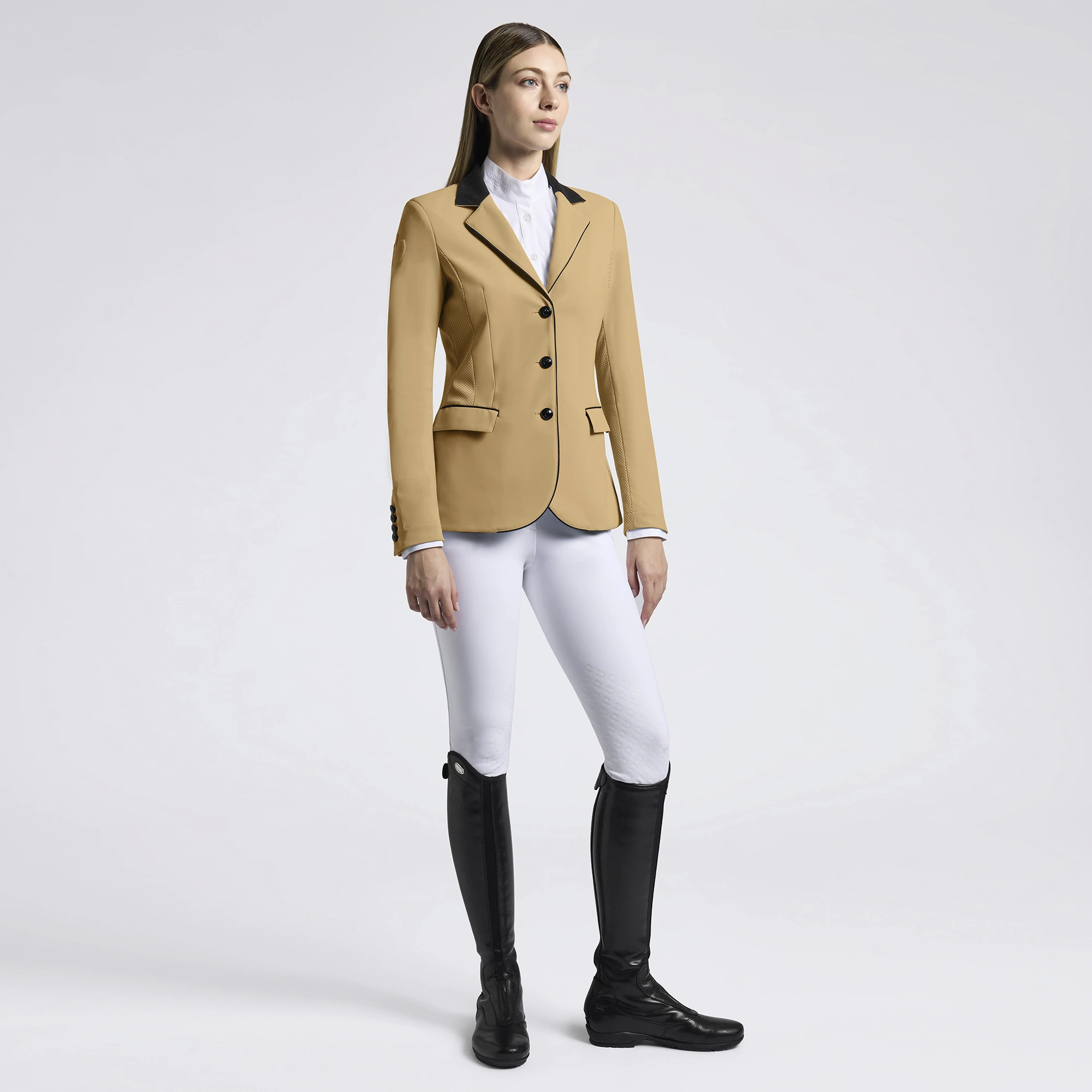 Cavalleria Toscana Dames Wedstrijdjasje GP Perforated - Tan