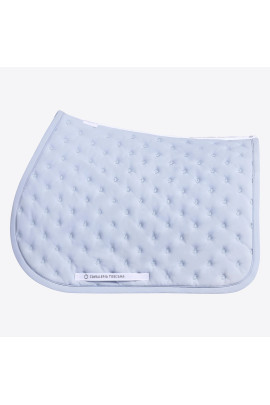 Cavalleria Toscana Saddle Pad Embroidery Quilted Jumping - Light Blue