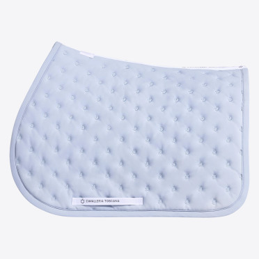 Cavalleria Toscana Zadeldekje Embroidery Quilted Springen - Lichtblauw