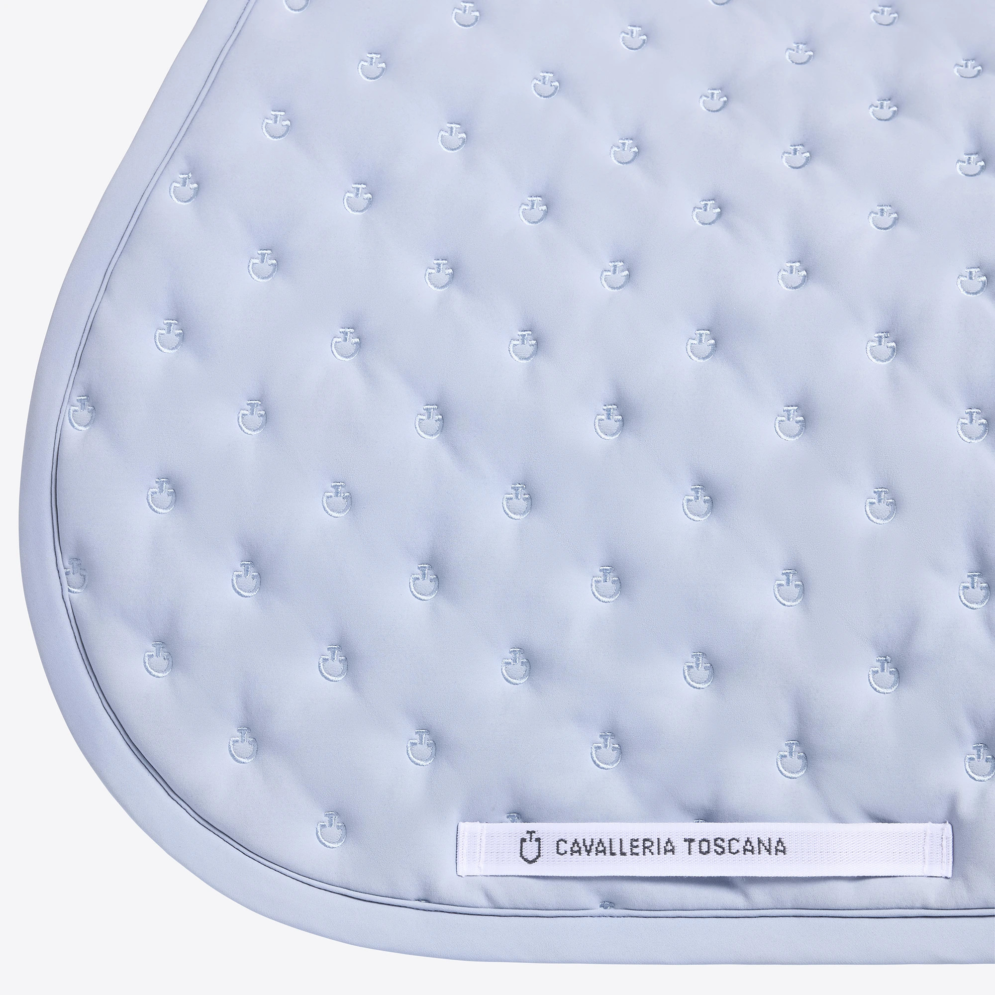 Cavalleria Toscana Saddle Pad Embroidery Quilted Jumping - Light Blue