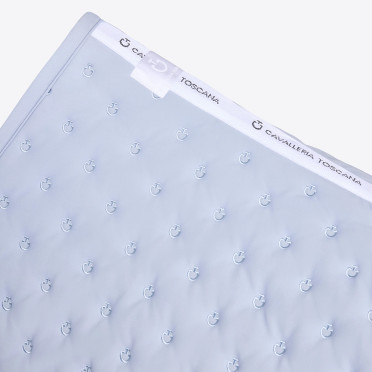 Cavalleria Toscana Saddle Pad Embroidery Quilted Jumping - Light Blue