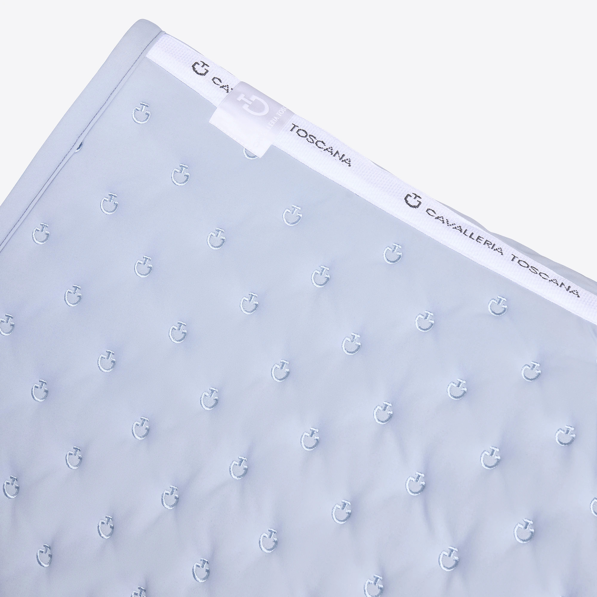 Cavalleria Toscana Zadeldekje Embroidery Quilted Springen - Lichtblauw