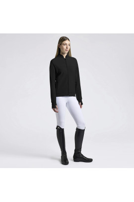 Cavalleria Toscana Dames Vest Tech Crew Neck - Zwart