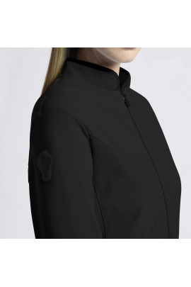 Cavalleria Toscana Women's Cardigan Tech Crew Neck - Black Cavalleria Toscana Women's Cardigan Tech Crew Neck - Black