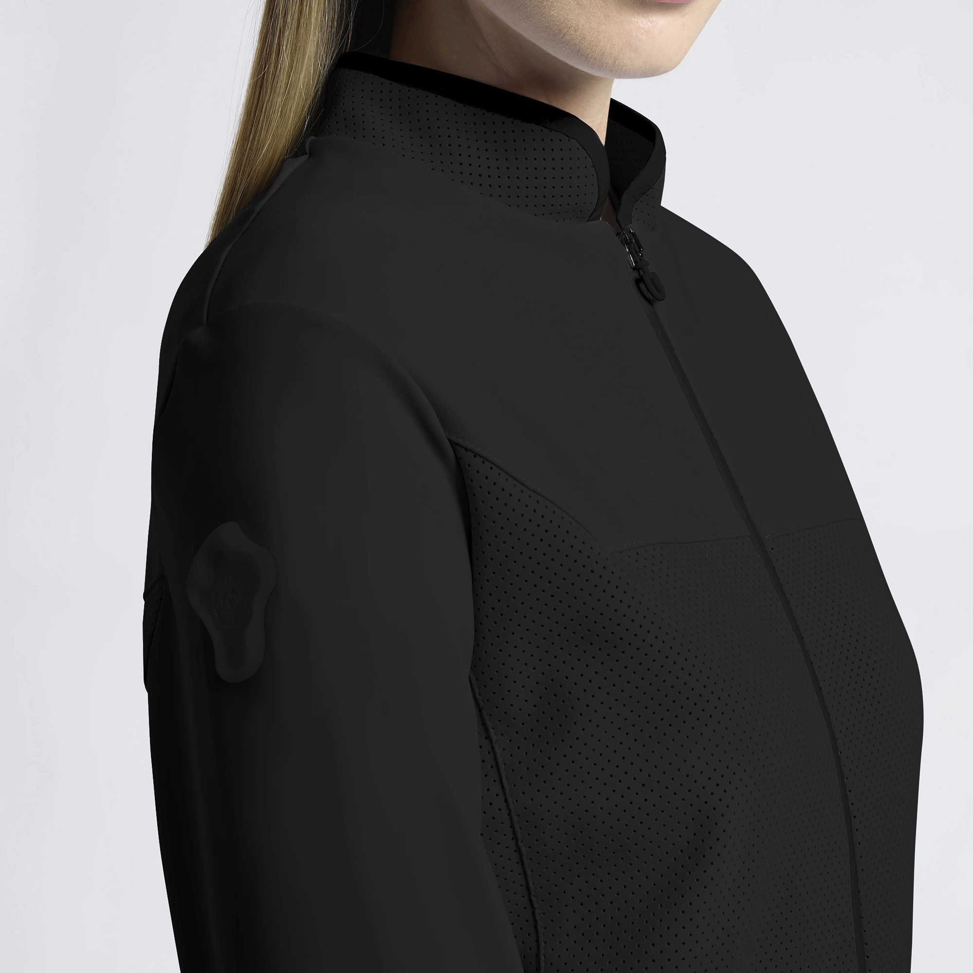 Cavalleria Toscana Dames Vest Tech Crew Neck - Zwart