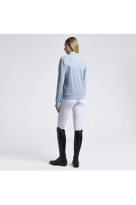 Cavalleria Toscana Women's Cardigan Tech Crew Neck - Light Blue Cavalleria Toscana Women's Cardigan Tech Crew Neck - Light Blue