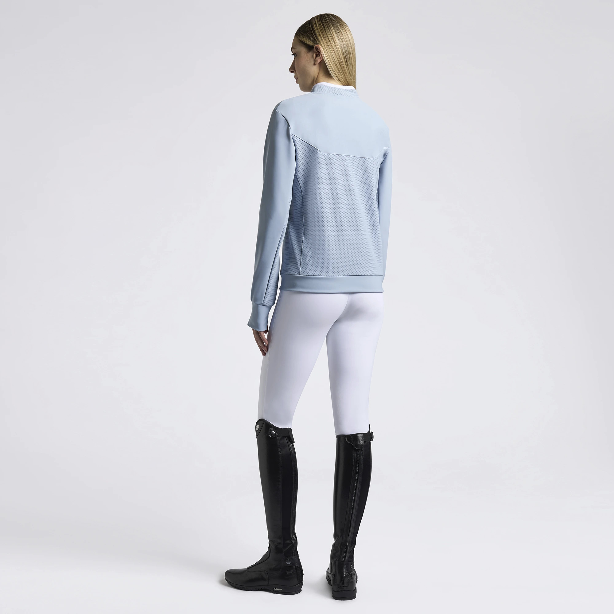 Cavalleria Toscana Dames Vest Tech Crew Neck - Lichtblauw Cavalleria Toscana Dames Vest Tech Crew Neck - Lichtblauw