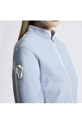 Cavalleria Toscana Women's Cardigan Tech Crew Neck - Light Blue Cavalleria Toscana Women's Cardigan Tech Crew Neck - Light Blue