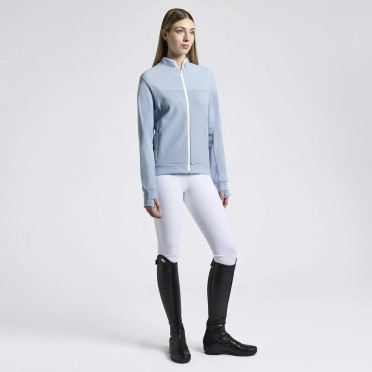 Cavalleria Toscana Women's Cardigan Tech Crew Neck - Light Blue Cavalleria Toscana Women's Cardigan Tech Crew Neck - Light Blue