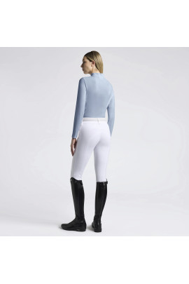 Cavalleria Toscana Women's Training Shirt Perforated Jersey L/S - Light Blue