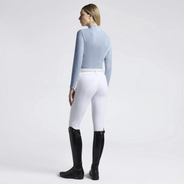 Cavalleria Toscana Women's Training Shirt Perforated Jersey L/S - Light Blue