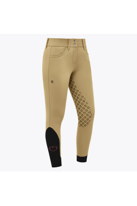 Cavalleria Toscana Women's Riding Breeches American High Waist Full Grip - Tan