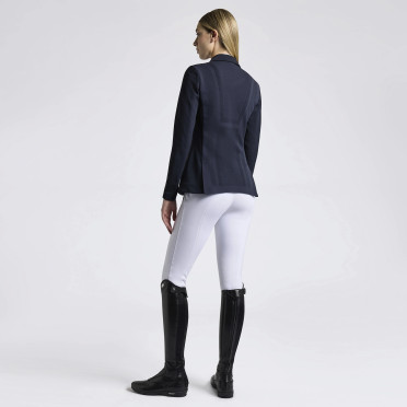 Cavalleria Toscana Women's Competition Jacket Revo Perforated Light Tech Knit Zip - Navy