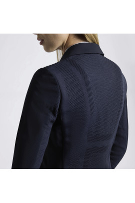 Cavalleria Toscana Dames Wedstrijdjasje Revo Perforated Light Tech Knit Zip - Navy