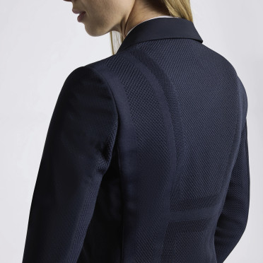 Cavalleria Toscana Women's Competition Jacket Revo Perforated Light Tech Knit Zip - Navy