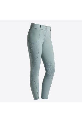 Cavalleria Toscana Dames Rijbroek Perforated Inserts Knie Grip - Mint